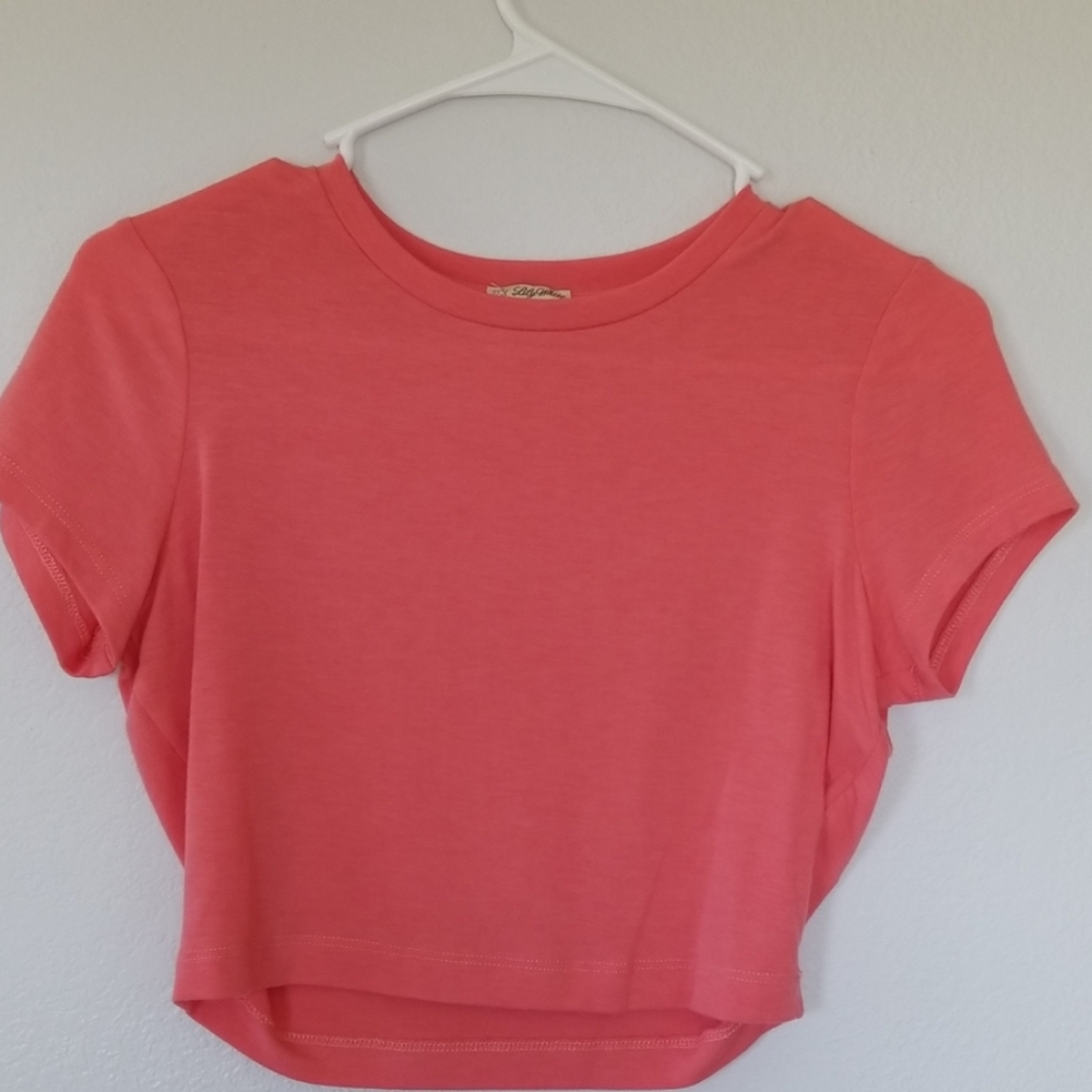 Coral crop top
